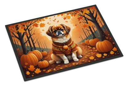 NEW Tibetan Spaniel Fall Doormat Front Door Mat Indoor Outdoor Rugs for Entryway, Non Slip Washable Low Pile, 18H X 27W