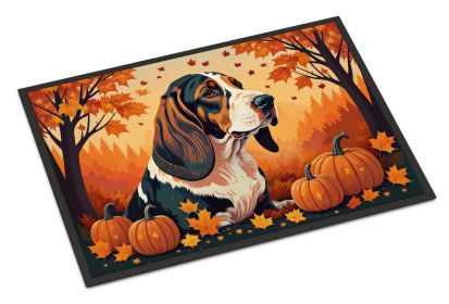 NEW Basset Hound Fall Doormat Front Door Mat Indoor Outdoor Rugs for Entryway, Non Slip Washable Low Pile, 18H X 27W