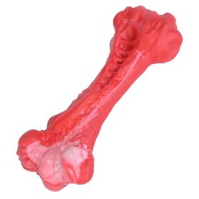 Dog Chew Toy Dog Teething Toy Dog Chew Bone with Beef Flavor Suitable for Aggressive Chewers Small Medium Large Dogs (Option: DogChewToy RedWhiteM)