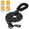 5FT Dog Leash Dog Training Walking Lead w/ Foam Handle Highly Reflective Treads Strong Nylon Dog Rope For Small Medium Dogs