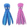 2Pcs Squeaky Dog Toys No Stuffing Crinkle Plush Octopus Dog Teething Toy Interactive Dog Toy Dog Training Toy For Puppy Small Medium Large Dog