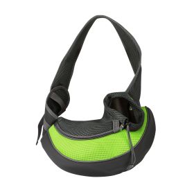 Pet Carrier for Dogs Cats Hand Free Sling Adjustable Padded Strap Tote Bag Breathable Shoulder Bag Carrying Small Dog Cat (Option: PetPuppyCarrier GreenS)