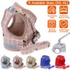 Pet Mesh Harness Dog Leash Set Reflective Chest Strap Adjustable Puppy Vest For Puppies Breeds Dogs Cats Walking Outdoor