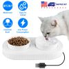 Heated Water Bowl For Dogs And Cats Ceramic Heated Pet Water Bowl Food Warmer USB Powered Thermal Pet Bowl Provide Fresh Non Freezing Drinkable Water