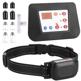 990FT Radius Dog Training Collar Wireless Fence IPX6 Waterproof Pet Beep Vibration Electric Shock Fence System 3 Channels Rechargeable Transmitter Rec (Option: DogFenceWith1Collar)