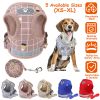 Pet Mesh Harness Dog Leash Set Reflective Chest Strap Adjustable Puppy Vest For Puppies Breeds Dogs Cats Walking Outdoor