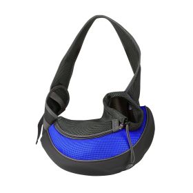 Pet Carrier for Dogs Cats Hand Free Sling Adjustable Padded Strap Tote Bag Breathable Shoulder Bag Carrying Small Dog Cat (Option: PetPuppyCarrier BlueL)