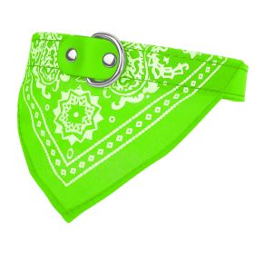 Adjustable Bandana Leather Pet Collar Triangle Scarf (Option: DogBandanaCollar GreenM)