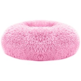 Pet Dog Bed Soft Warm Fleece Puppy Cat Bed Dog Cozy Nest Sofa Bed Cushion For S/M Dog (Option: PetCalmingBed PinkL)