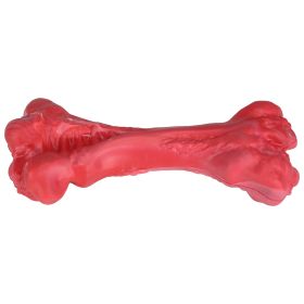 Dog Chew Toy Dog Teething Toy Dog Chew Bone with Beef Flavor Suitable for Aggressive Chewers Small Medium Large Dogs (Option: DogChewToy RedWhiteL)