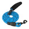 5FT Dog Leash Dog Training Walking Lead w/ Foam Handle Highly Reflective Treads Strong Nylon Dog Rope For Small Medium Dogs