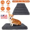 Dog Bed Soft Plush Cushion Cozy Warm Pet Crate Mat Dog Carpet Mattress with Long Plush for S/M Dogs
